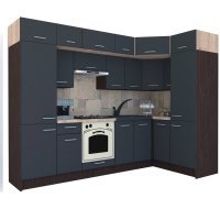 Bucatarie de Colt BIG GENA NEW ST. 150-290, Wenge / Decor 0164